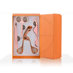 Набор аппликаторов для ресниц, щипцы для завивки ресниц, ножницы 4 в 1, индивидуальная упаковочная коробка, частная этикетка, инструменты для макияжа, пинцет для ресниц, набор аппликаторов