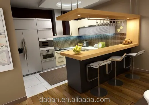 
high gloss kitchen cabinets vs breakfast bars& muebles de cocina( E0,E1,CARB P2 , FSC, JAS , F4 STAR ) 