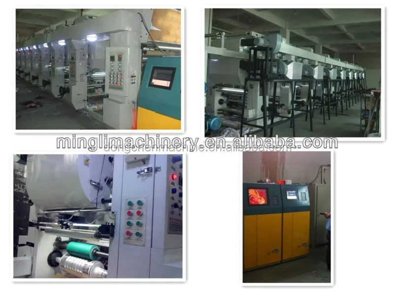 Middle speed plastic film roll Rotogravure Printing Machine
