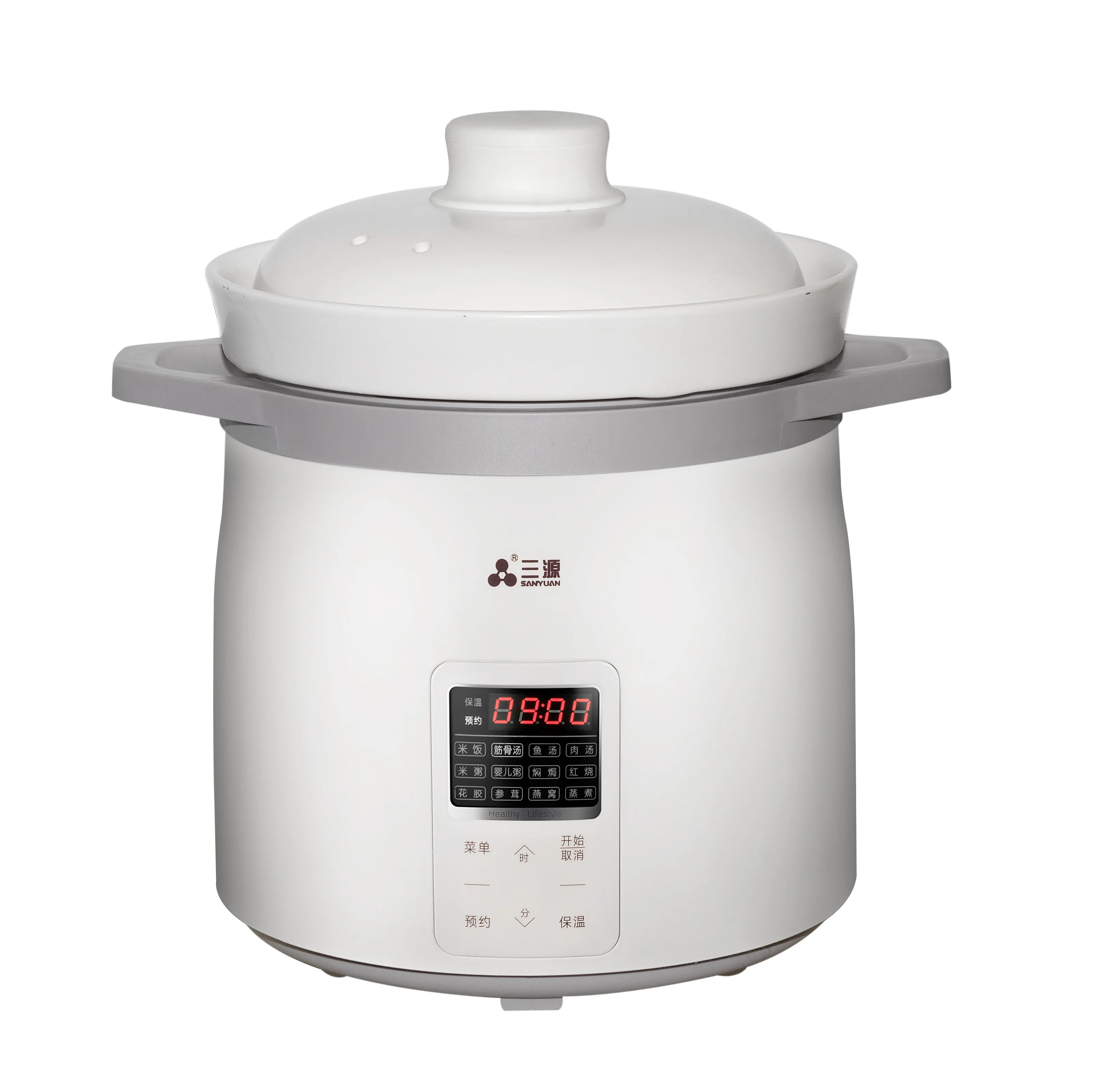 
new design white ceramic slow cooker soup pot rice cooker 