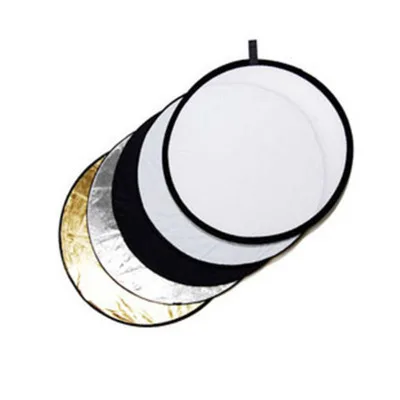 
80CM reflector 5 in 1 soft light plate, supplementary light and subtracter plate, portable bag, folding photographic equip 