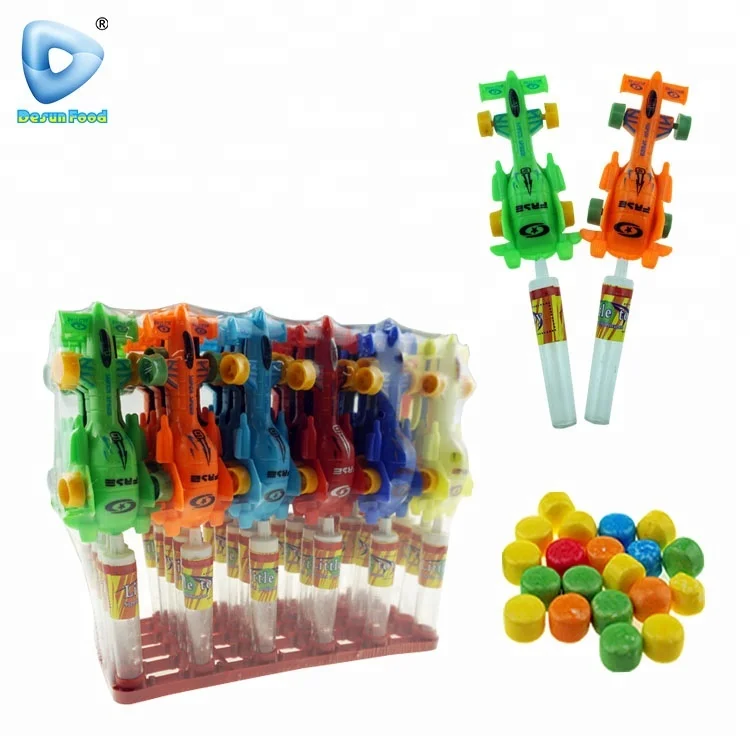 Китайские Недорогие Пластиковые забавные гоночные автомобили конфеты в игрушке