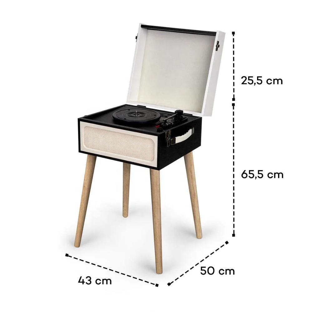 Wholesale modern turntable tocadiscos,wooden suitcase record player with legs