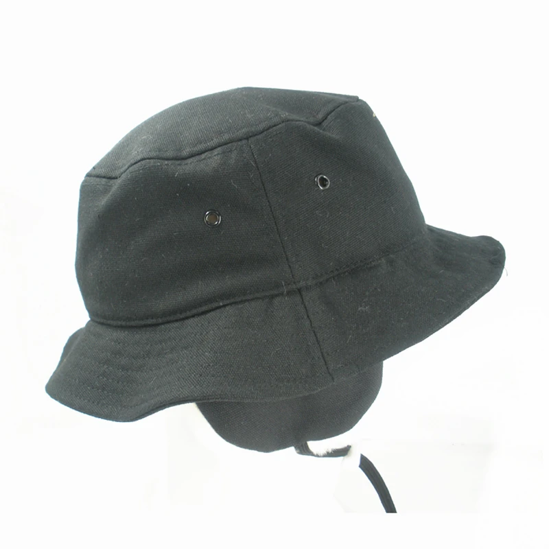 Custom Ear Cover flaps flat brim Bucket Cap and hat In Winter