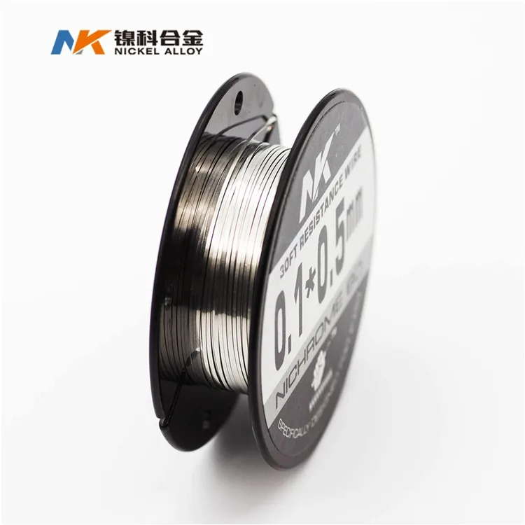 Factory price Suzhou NK brand nichrome ni80 ribbon wire vape