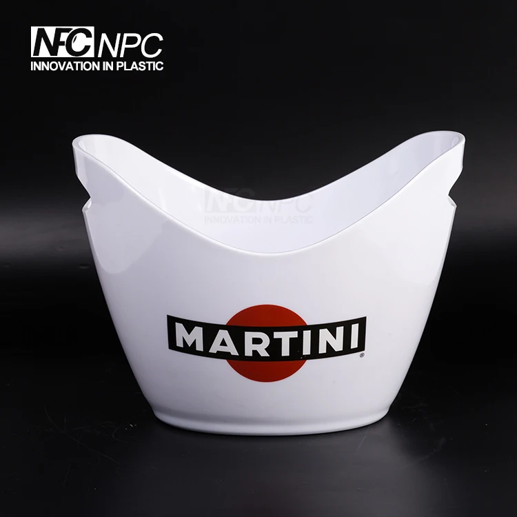 8L Plastic Oval Double Colored Ice Bucket for Beer/vodka