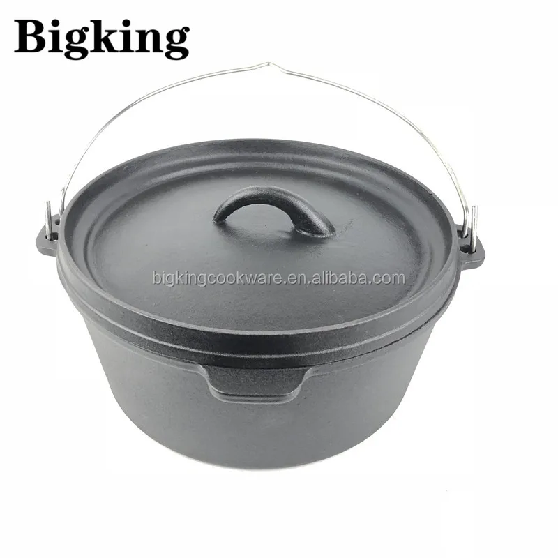 wholesale outdoor camping pre seasoned kitchen set cast iron cookware set with dutch oven