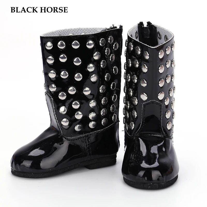 Fashion doll shoes for 14/16/18 inch doll, metal button doll shoes