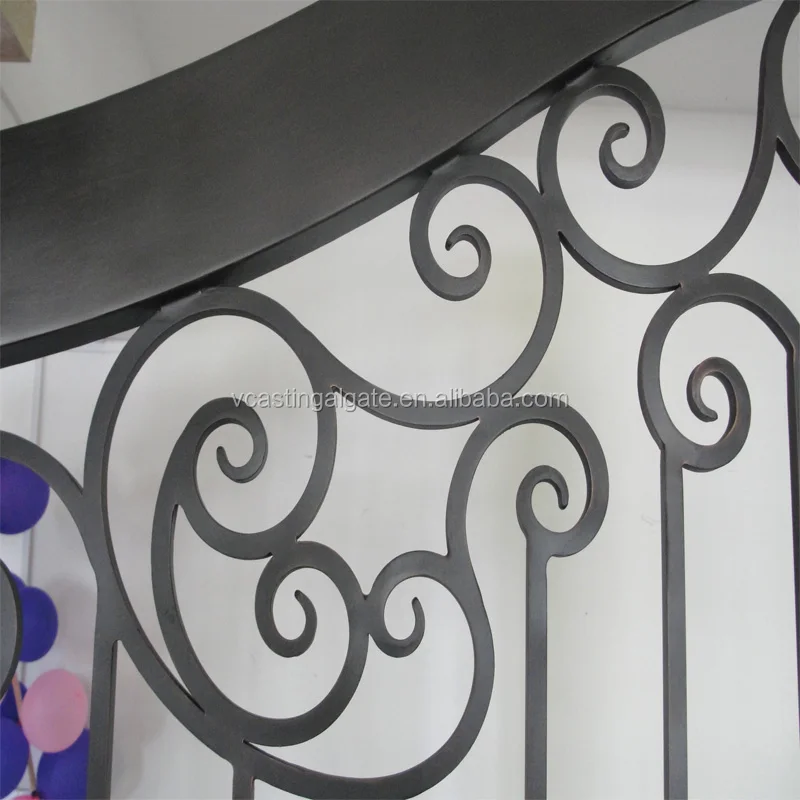 Merlin arched top interior doors wrought iron door