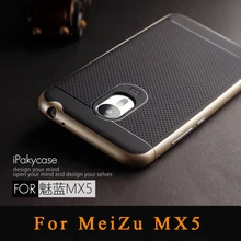 Meizu MX5,original Ipaky brand Luxury Armor Plastic Frame Matte silicone Back cover cases For meizu mx5 meizu mx 5 Phone cases