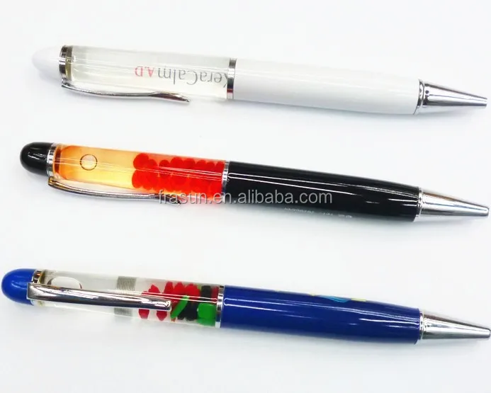 China factory wholesale novelty liquid floating pen/promotional liquid floating pen/liquid floating pen