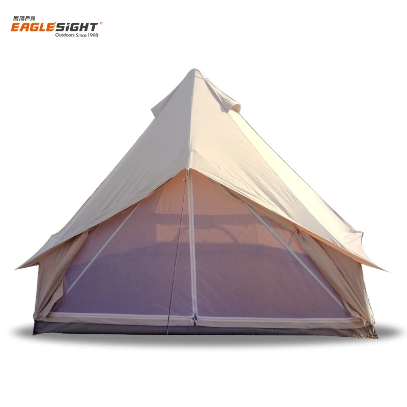 Luxury Heavy Duty Canvas Bell Tent Luxury Party Tent Glamping  All Weather Canvas Wall Tents