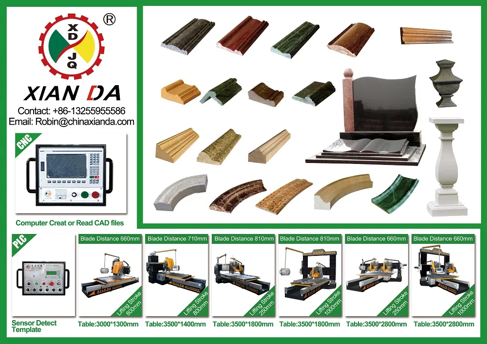 STONE MOLDING MACHINE FOR LINEAR RAILING PROFILING MARBLE GRANITE SHAPING