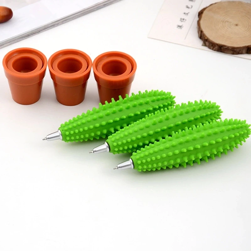 Japanese And Korean Creative Stationery Cactus Bonsai Ballpoint Pen Cute Fashion Office Supplies Desk Pen