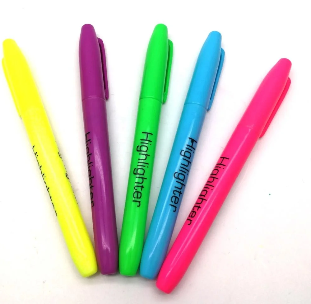 Popular US sharpie style pocket highlighter for school fluorescent pen