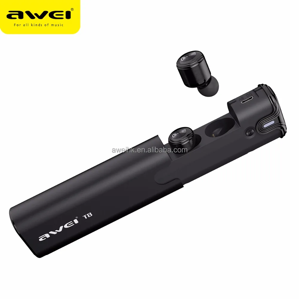 AWEI T8 OEM/ODM Factory Manufacturing Sport wireless bluetooth headphones with charging dock