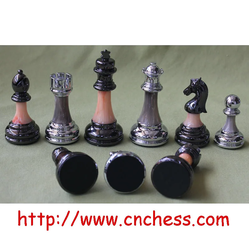 chess pieces metal