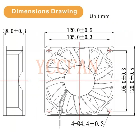 12v 24v dc fan 120x120x38 12038 high cfm powerful fan