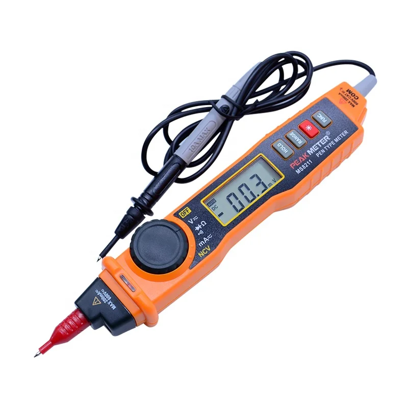 Pen Type Digital Multimeter AC/DC Volt AC/DC Amp Resistance Measure with NCV Detection PM8211