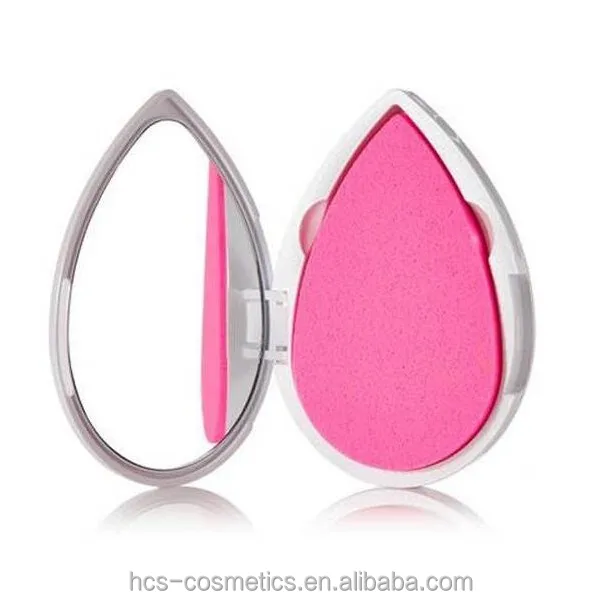 Hello Beauty Sponge Kitty Blender Flat Drop Makeup Sponge with Mirror 2pcs Cosmetics Mirror Beauty Powder Puff