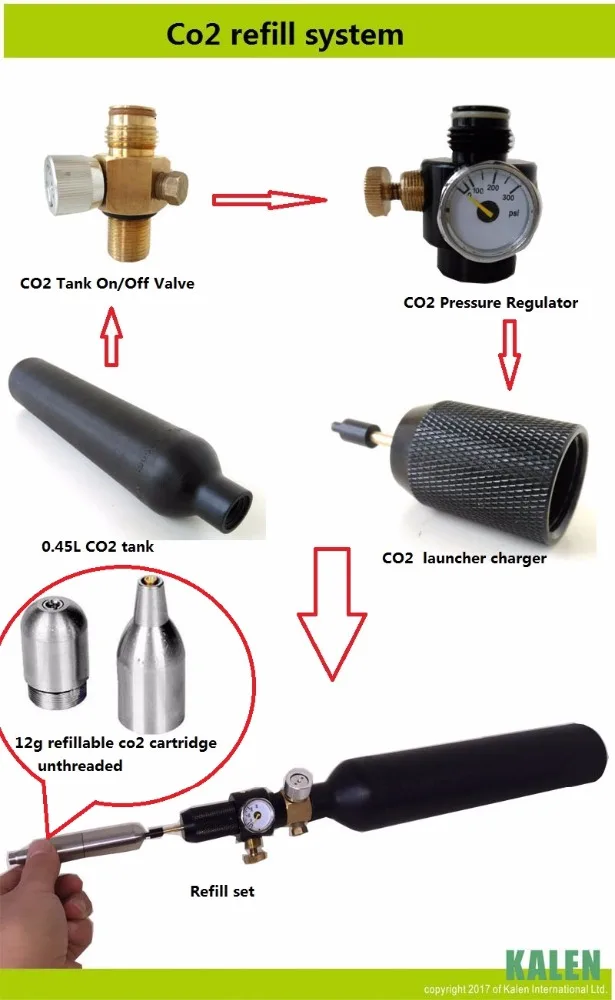 CO2 Refill Station Paintball Tank CO2 Cylinder refill Adapter co2 Refill system