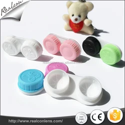 Оптовая продажа контактные линзы двойной чехол пластиковый realcon SLH-001 CN;BEI 55 мм (Д) * 12 мм (g) синего, зеленого, розового, оранжевого и белого цветов в стиле хип черный