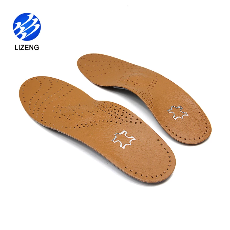 Flat Feet Orthotic Genuine Leather Insole High Arch Support Insole Plantar fasciitis Insole