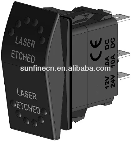 Carling Style 12V 24V Auto/ Marine LED ROCKER SWITCH ON--ON-OFF DPDT 6PIN 2 LIGHTS