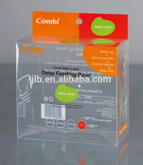 Eco-friendly clear plastic baby shoe packaging box