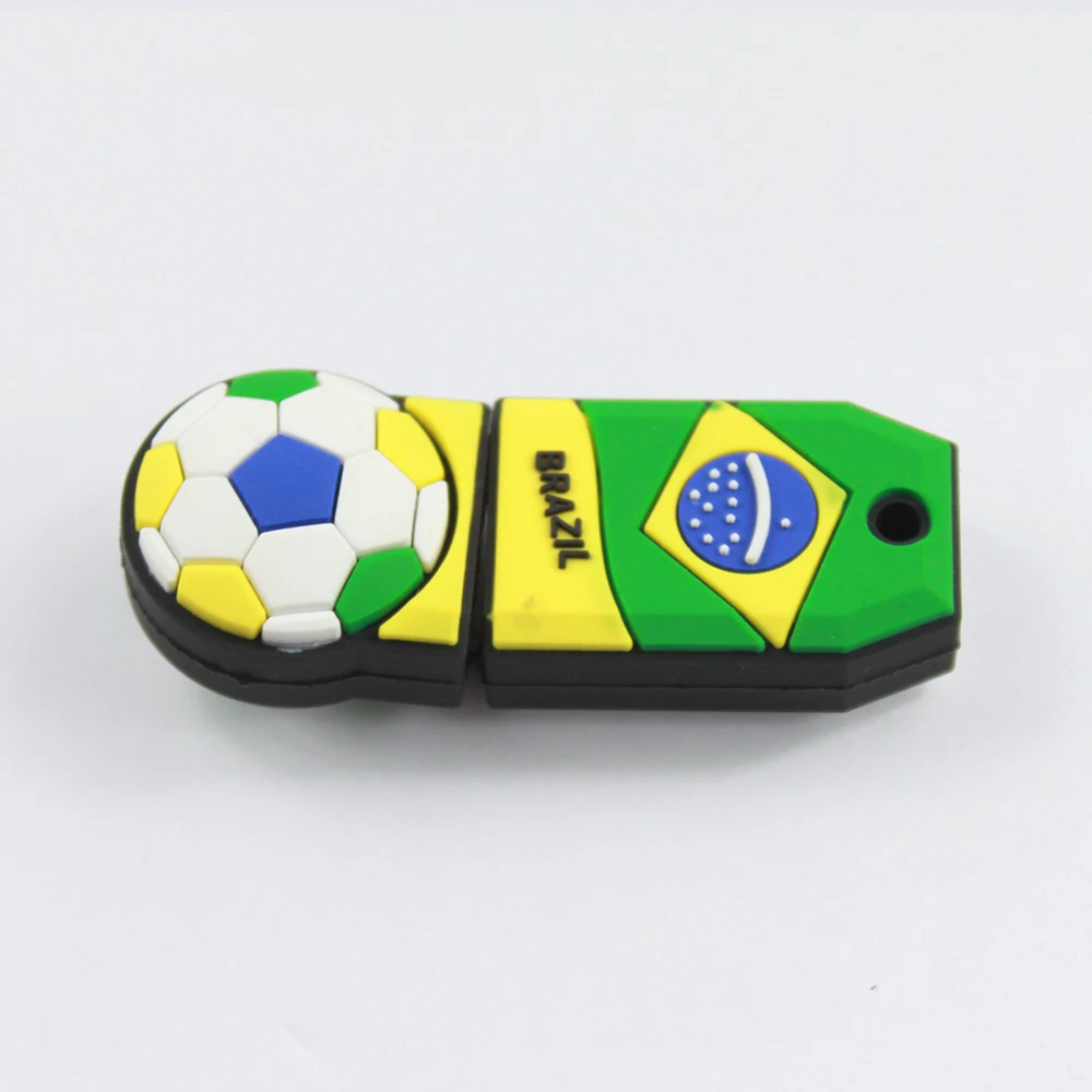 2D 3D  custom pvc rubber football shape support usb 2.0 3.0 usb flash drive rocket thumb drive 16gb