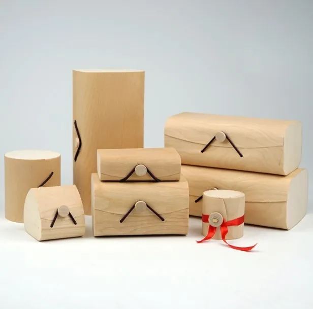 Packing Gift Box Balsa Bark Wooden Wholesale Natural Collectible Box