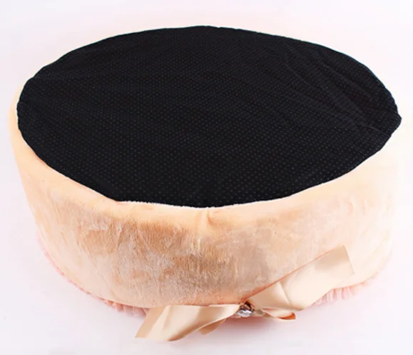 Luxury Princess Pet Dog Bed PP Cotton Padded Dog House With Pillow Lace Bow Dog Kennel camas para perros