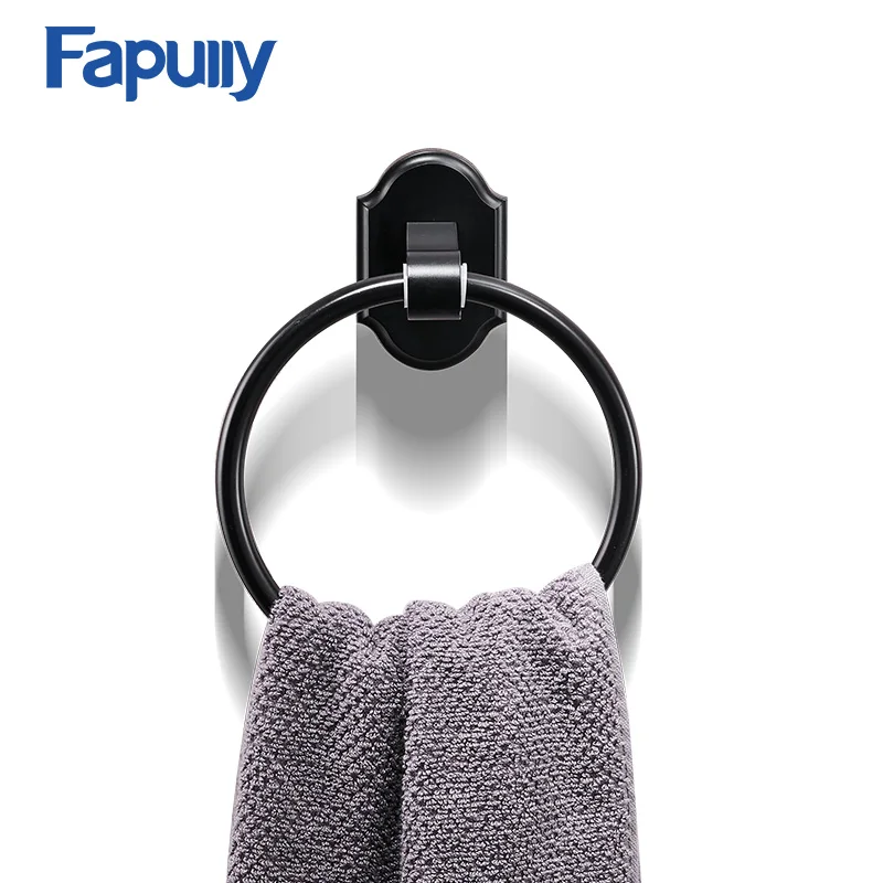 Fapully аксессуары для ванной комнаты Настенные черный круглый полотенце