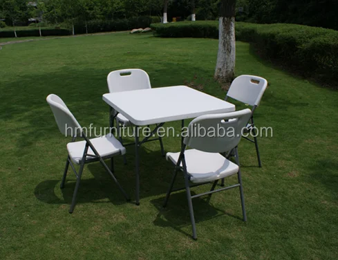 Foldable bridge table and chair set