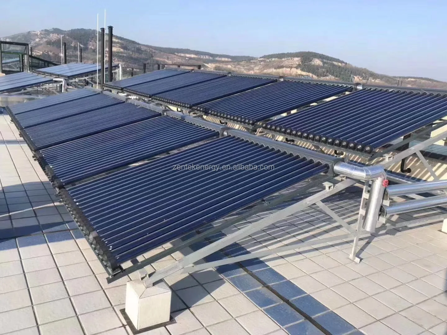 20 tubes evacuated solar collector for solar thermal projects
