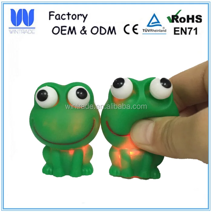 Soft Plastic Popeyes Frog Eyes Pop Out Squeeze Toys Led Popping Animals toy