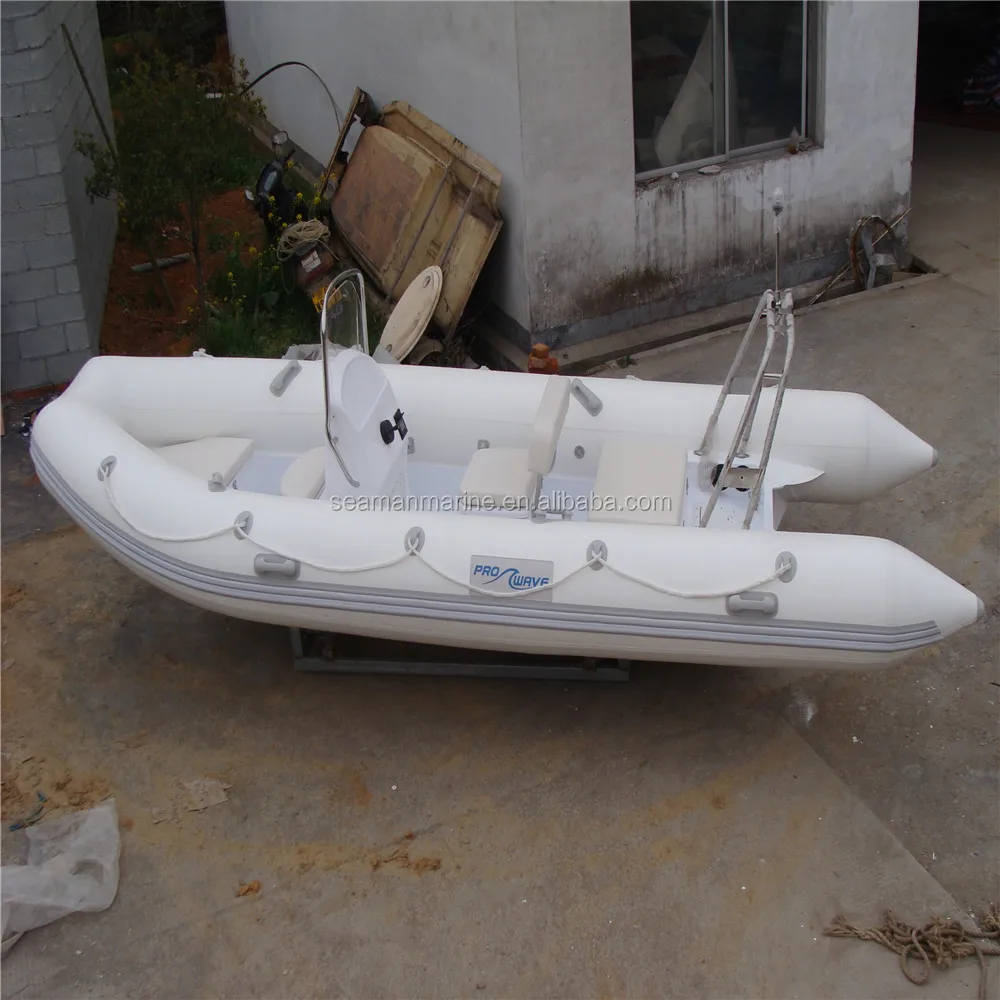 aluminum floor PVC inflatable rubber motor boat rescue boat for sale