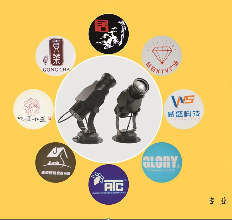 
2019 Hot sale latest design indoor advertise exhibit led logo projection light 