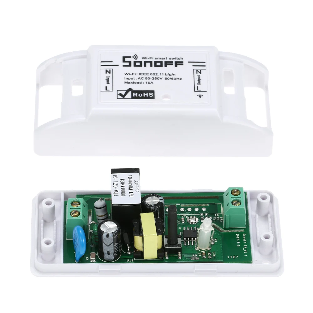  Умный выключатель Sonoff basic 10 А/2200 Вт