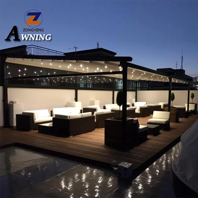 
Modern Design Customised Outdoor Waterproof Folding Pergola Aluminium Pergola 