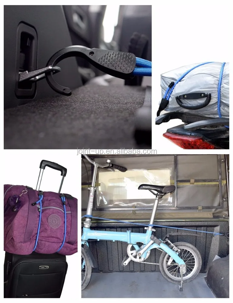 1.5M Adjustable Vehicle Auto Bicycle Motorcycle Elastic Luggage Bondage Rope Cord with Hooks and Flexible Car mount clothes line
