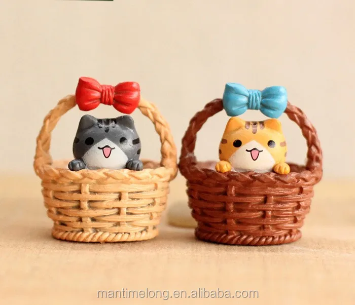 basket cheese cat kitten furnishing garden decoration decoration garden chinese garden decoration