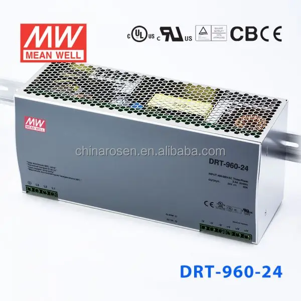 ORIGINAL Meanwell DRT-960-24 960W 24V/40A AC-DC Single THREE-PHASE DIN Rail Switch Power Supply