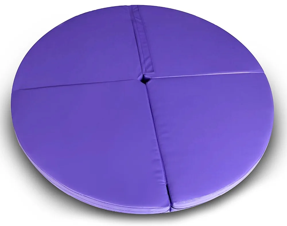 Portable Folding Floor Circular Pole Dance Mat Yoga Exercise Safety PVC Cushion