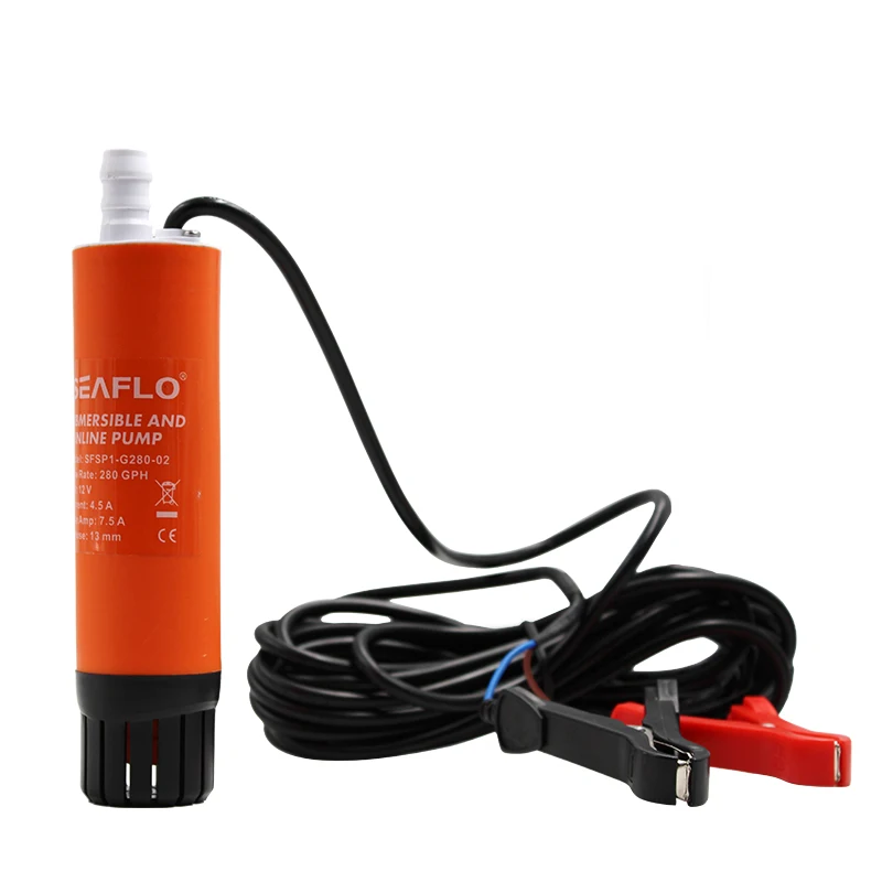 
12V DC Fuel Transfer Small Inline Water Submersible Pump 280GPH/500GPH 