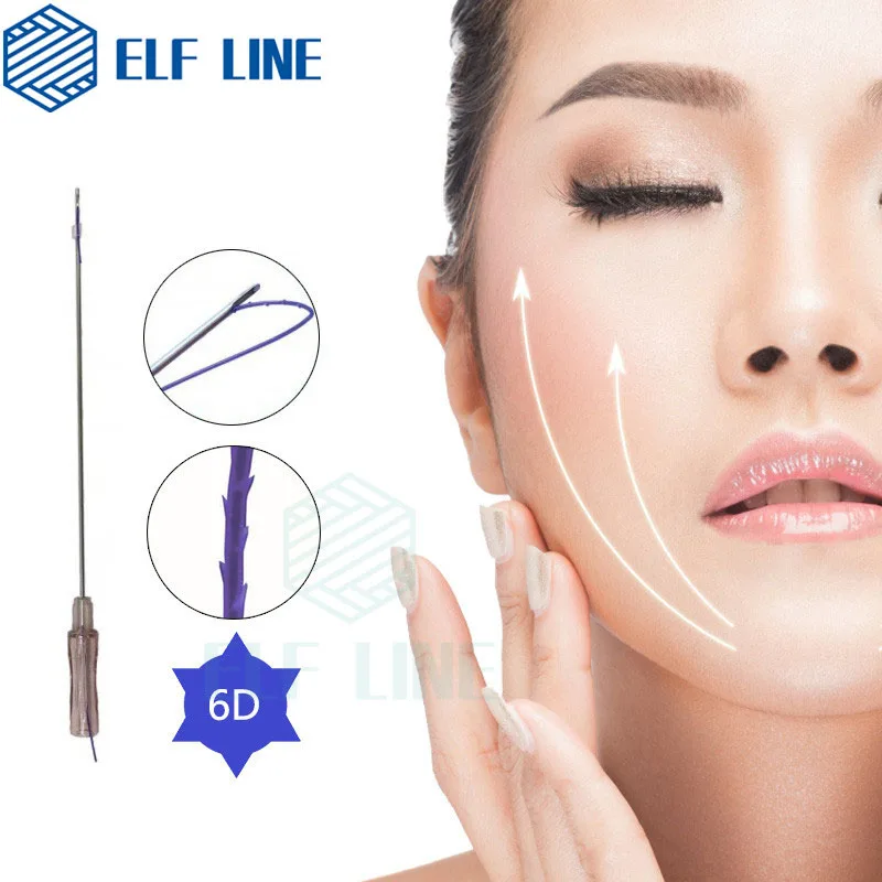 
Korea ELF LINE PDO fox eye thread lifting HyalDew eptq 6D - 12D cog Molding cog Twin Arm Cog pdo thread lift face lifting 