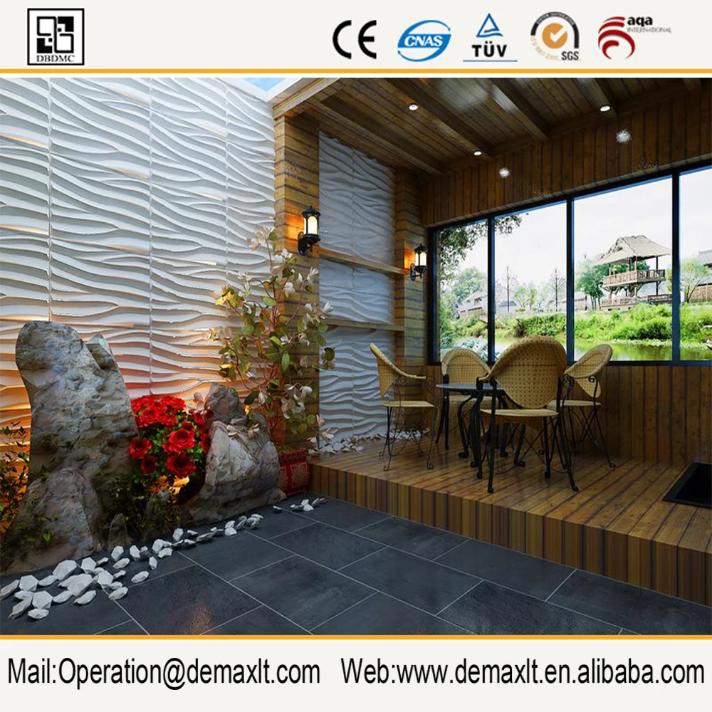Demax brand 3D design Foam Wall paper for house decoration