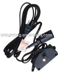 ETL CE ac power cord with inching switch Containing 3 socket