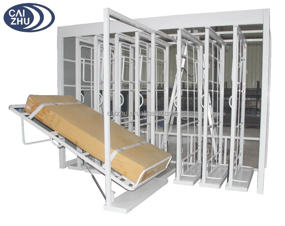 Mechanically Controlled Extreme Ease to Lower and Lift Mattress Storage and Display Rack Stand