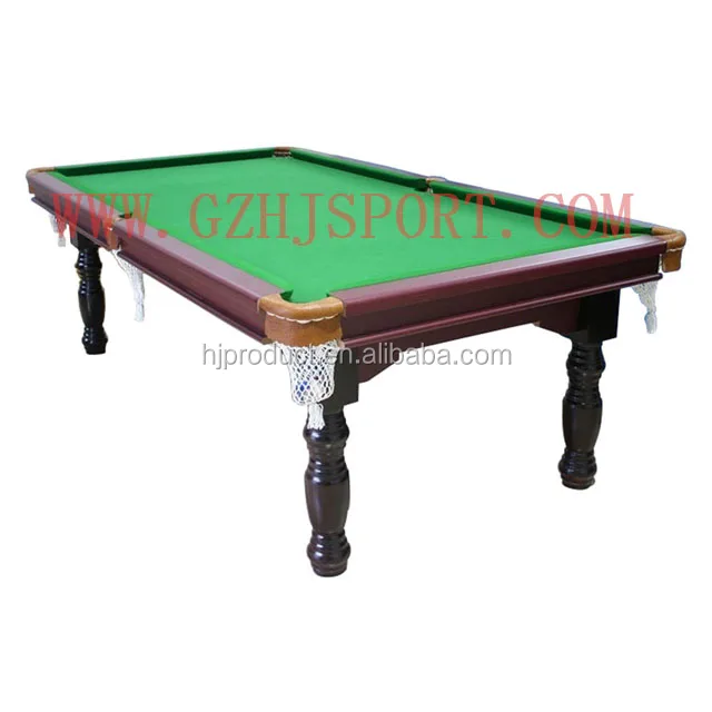 Full Size Solid Wood Billiard Pool Table Slated Bed 8ball Billiards Table